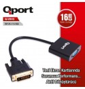 Qport Q-VDV2 Dvi 24+1 to VGA Aktif Dönüştürücü