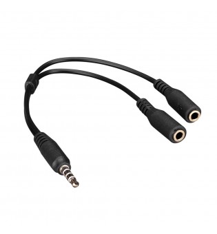 S-link SL-TA67 Siyah Audio + Mic to 3,5mm 0.15m Kulaklık Çevirici