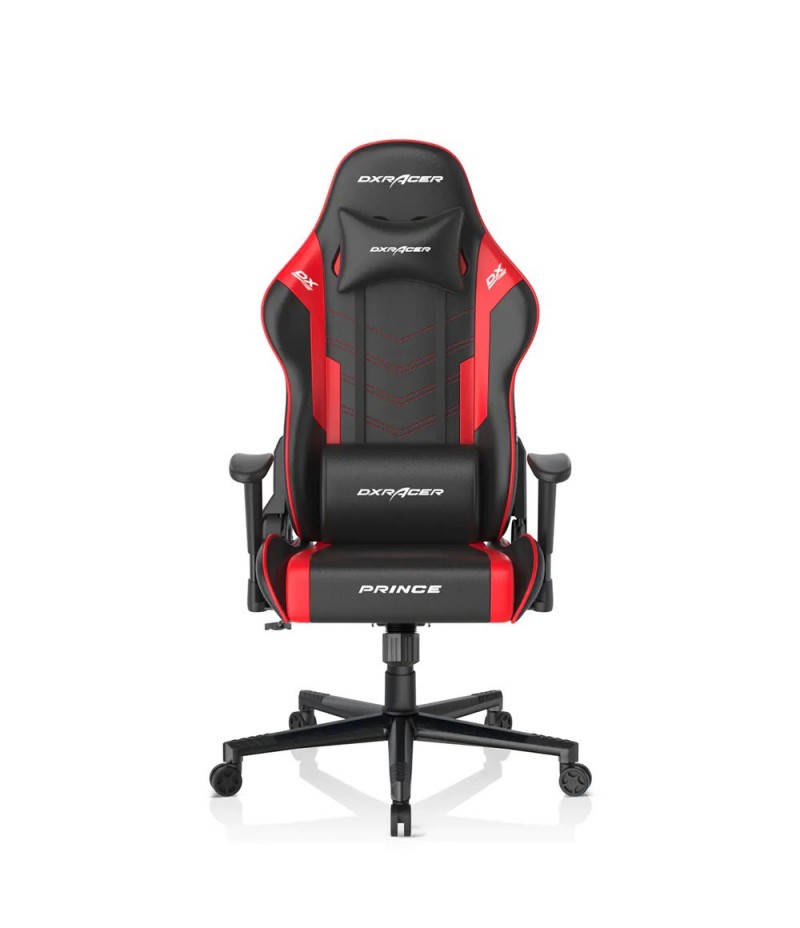 DXRacer P132 Prince Serisi Yumuşak Yüzeyli 1D Kolçaklar 130 Kg Oyuncu Koltuğu, Kırmızı
