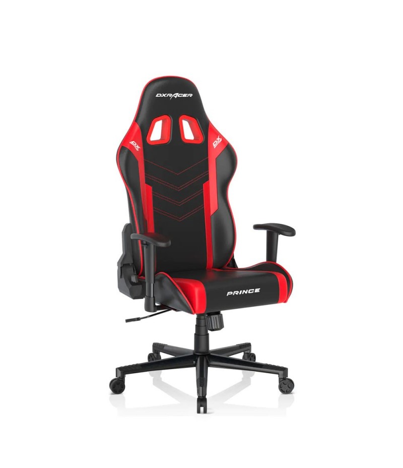 DXRacer P132 Prince Serisi Yumuşak Yüzeyli 1D Kolçaklar 130 Kg Oyuncu Koltuğu, Kırmızı