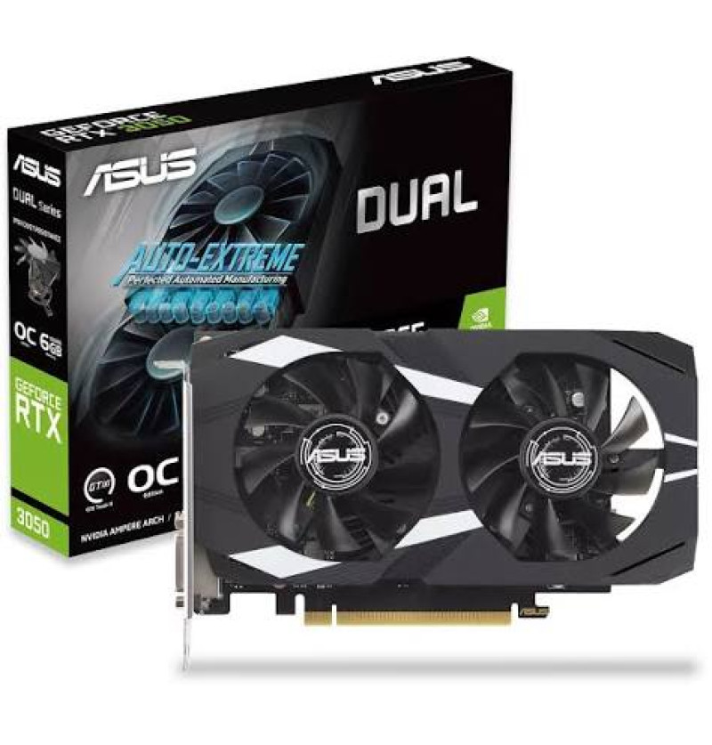 Asus DUAL-RTX3050O6G OC 6GB GDDR6 96bit Ekran kartı GPU Asus DUAL-RTX3050O6G OC 6GB GDDR6 96bit Ekran kartı GPU