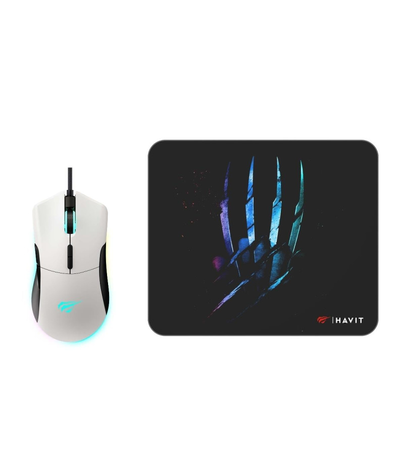 Havit Gamenote MS1037CM Wireless Gaming Oyuncu Mouse + Mouse Pad Beyaz set