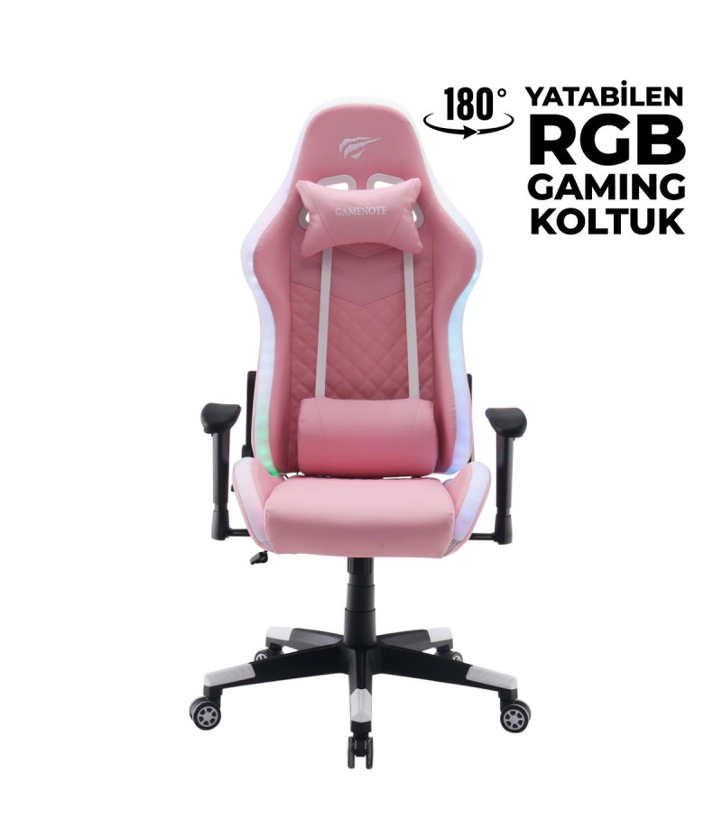 Havit Gamenote GC927 Profesyonel Gaming RGB Oyuncu Koltuğu Pembe