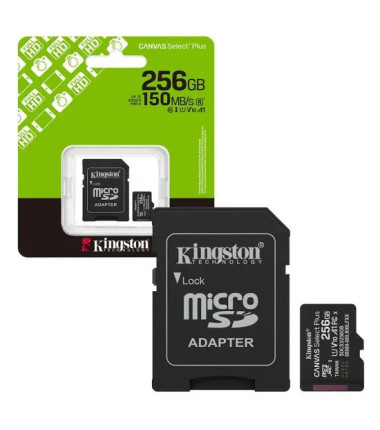 Kingston 256GB Canvas Select Plus Class 10 UHS-I U1 V10 microSDXC Hafıza Kartı (SDCS3/256GB)