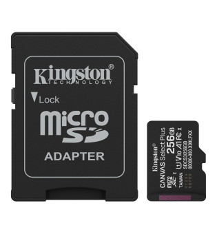 Kingston 256GB Canvas Select Plus Class 10 UHS-I U1 V10 microSDXC Hafıza Kartı (SDCS3/256GB)