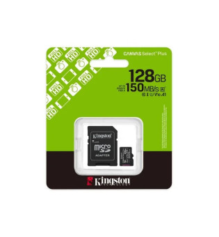 Kingston 128GB Canvas Select Plus Class 10 UHS-I U1 V10 microSDXC Hafıza Kartı (SDCS3/128GB)