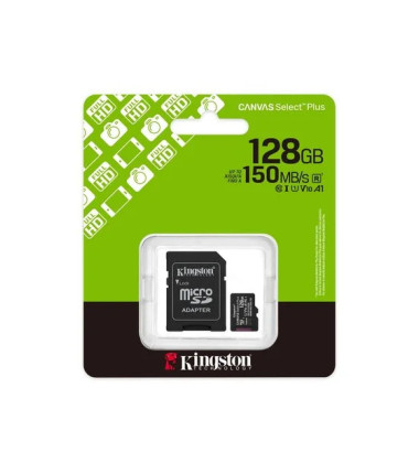 Kingston 128GB Canvas Select Plus Class 10 UHS-I U1 V10 microSDXC Hafıza Kartı (SDCS3/128GB)