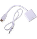 Qport Q-HD-VGJ Hdmi To Vga Çevirici + Ses Girişli + Güç Girişli