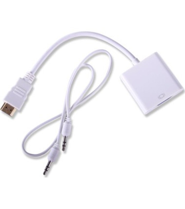 Qport Q-HD-VGJ Hdmi To Vga Çevirici + Ses Girişli + Güç Girişli
