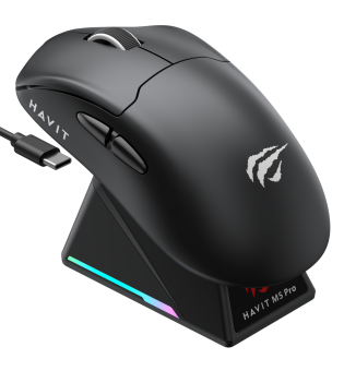 Havit Gamenote M5 Pro Superlight PAW3950 Wireless Gaming Mouse - Ekranlı 8Khz 30.00 DPI Siyah