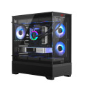 Havit Gamenote CF925 Şeffaf Bilgisayar Kasası 3 Fanlı Kumandalı ITX/M-ATX/ATX/E-ATX Siyah