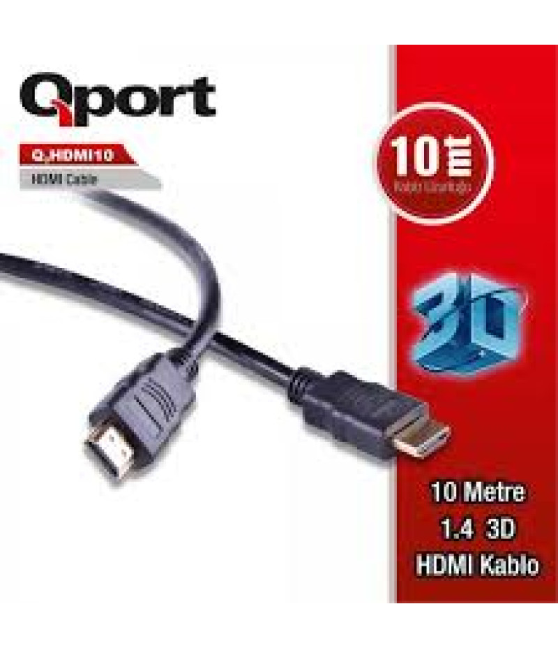 Q-port HDMI10 10 m HDMI kablosu