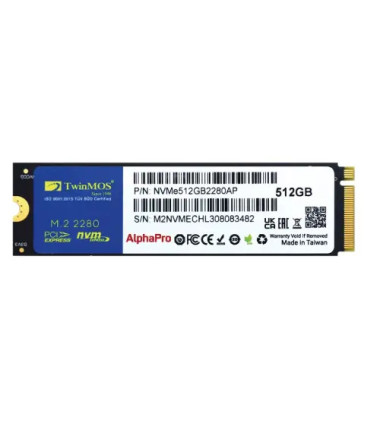 TwinMOS 512GB M.2 PCIe Gen3 x4 NVMe SSD (NVMe512GB2280AP)