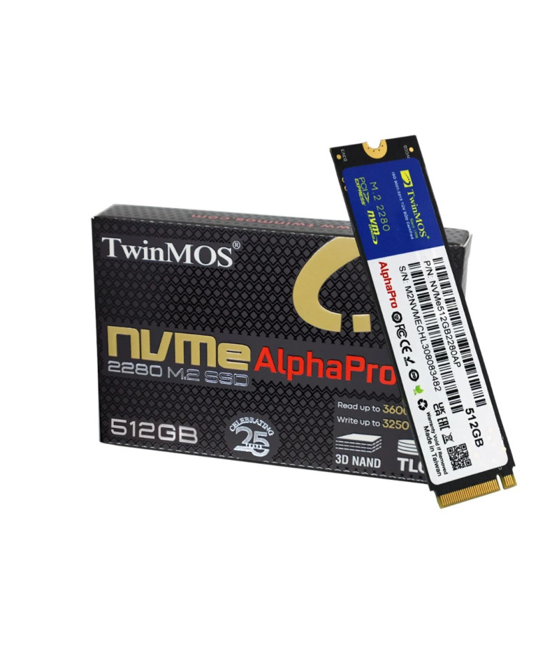 TwinMOS 512GB M.2 PCIe Gen3 x4 NVMe SSD (NVMe512GB2280AP)